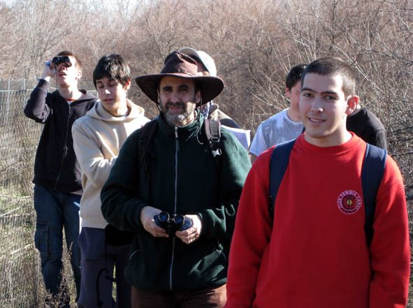 D. Enrique Barrio con alumnos de 1º Bachillerato