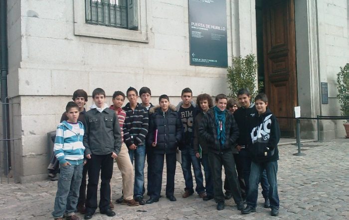 A la entrada del mueso de El Prado
