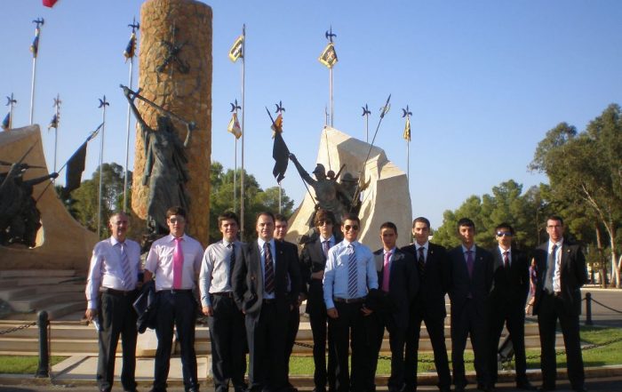 Foto grupo en el cuartel de la Legión en Almería