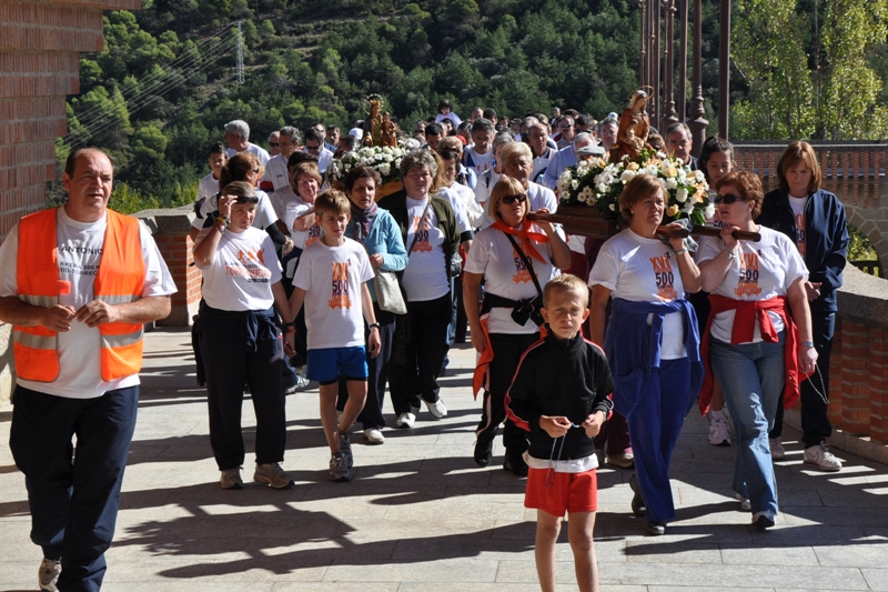 Los deportistas rezaron el Rosario con su patrona