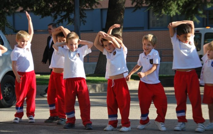 Calentando antes de la carrera