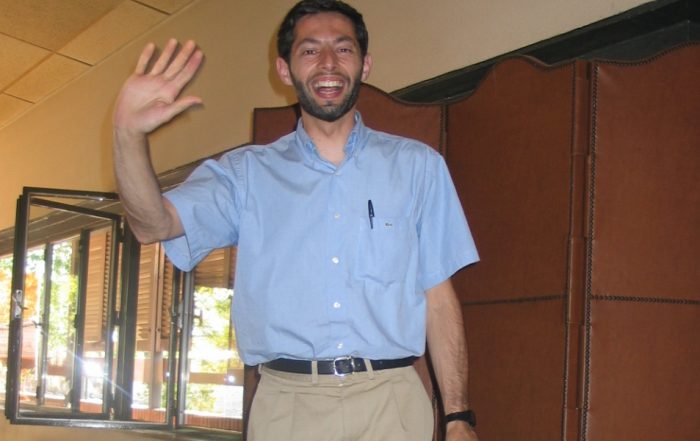 Rafael P. Bret en la despedida de 2º de Bachillerato de 2004