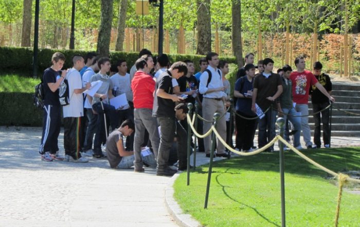 El grupo de Letras en las fuentes de La Granja