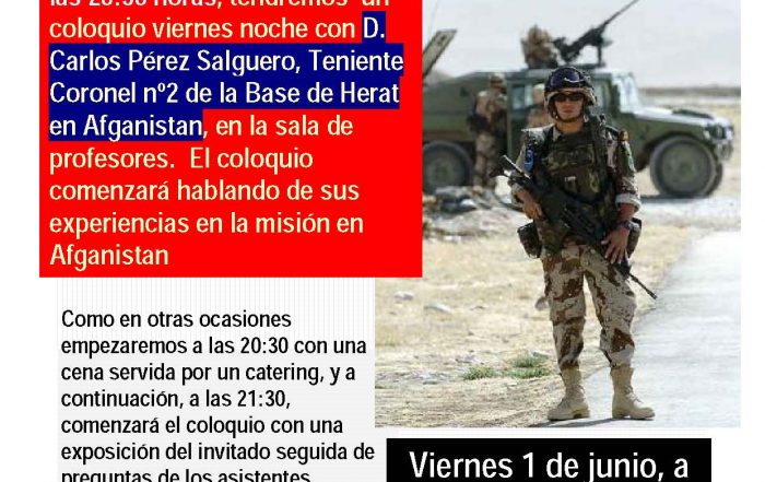 Coloquio Viernes Noche el 1 de junio