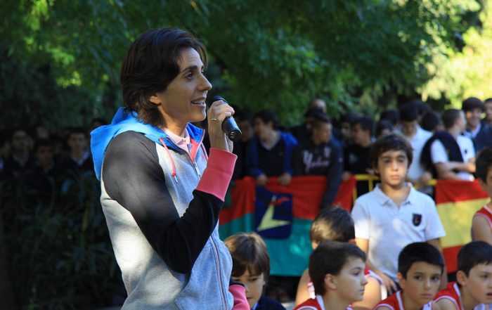 Nuria Fernández, en la salida de los 500 kms (2012)