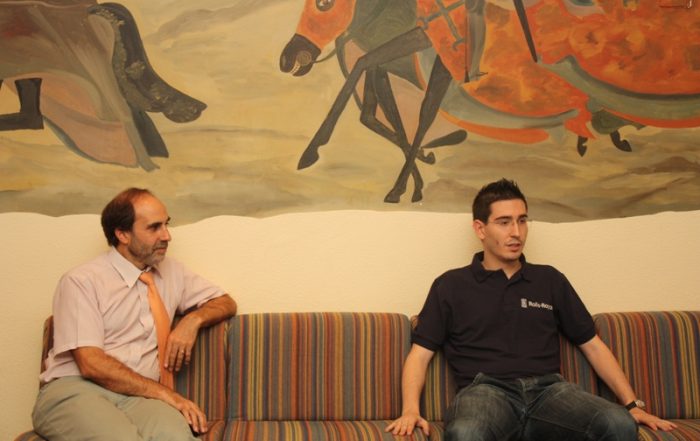 Antonio contó su experiencia a alumnos de Bachillerato en 2011